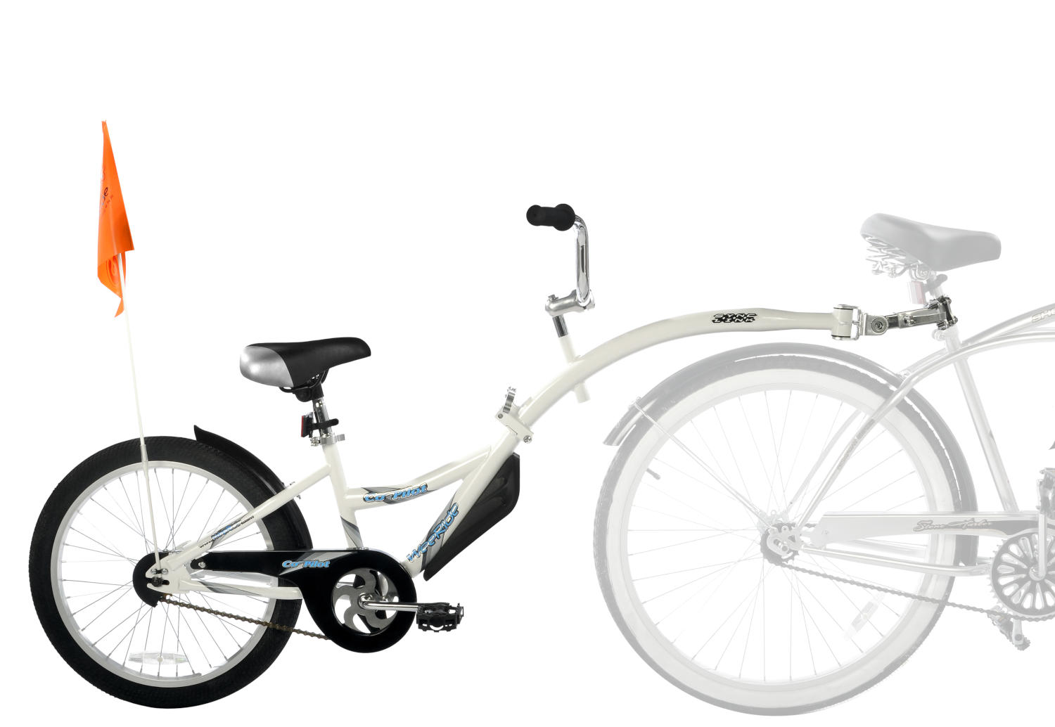 WeeRide Co-Pilot tagalong in white