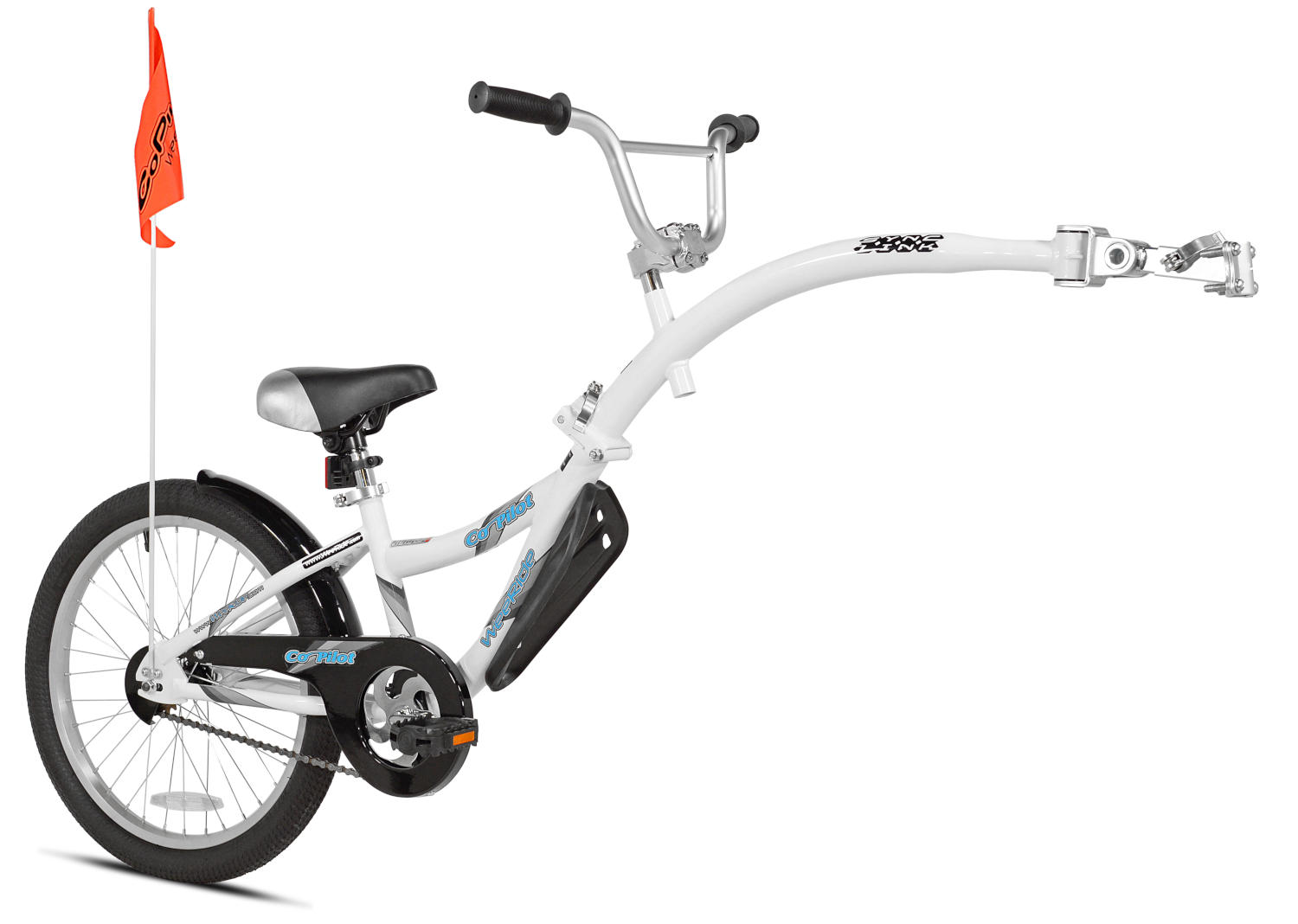 WeeRide Co-Pilot tagalong in white