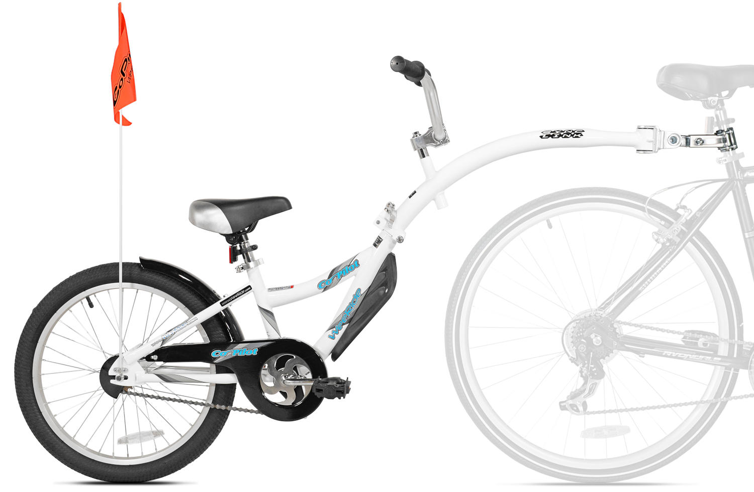 WeeRide Co-Pilot tagalong in white